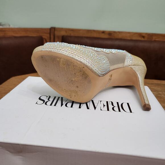 Dream Pair Gold and Crystal Heels - Picture 6 of 6